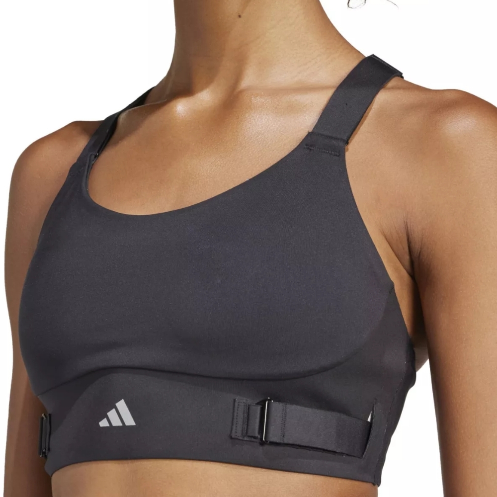 adidas Women's FastImpact Luxe Run High-Support Bra Medium C-D Black Adjustable